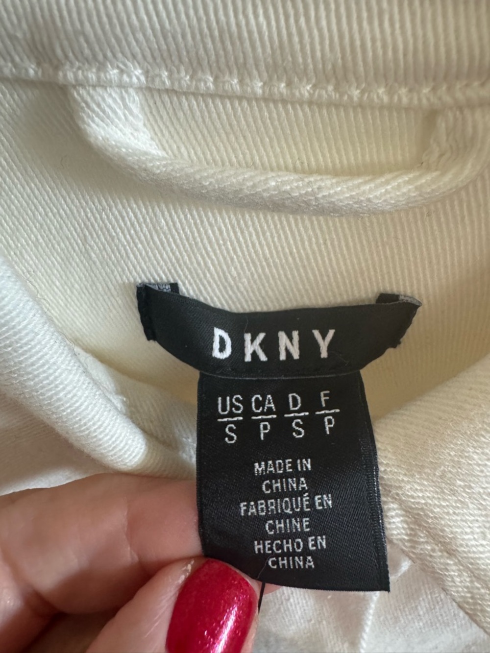 DKNY White Cropped Snap-Front Jacket - Picture 5 of 11